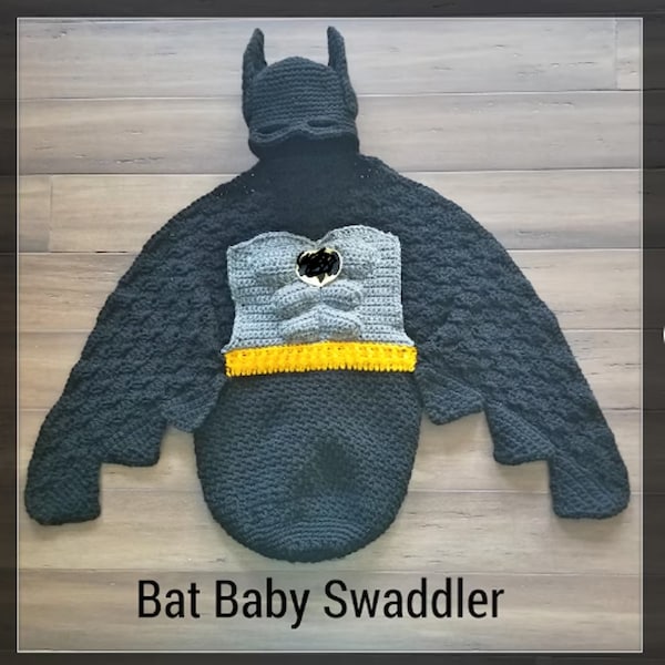 Bat Baby Swaddler Crochet Pattern - PDF