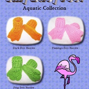 Silly Baby Feet Booties Aquatic Collection Crochet Pattern PDF INSTANT DOWNLOAD. image 1