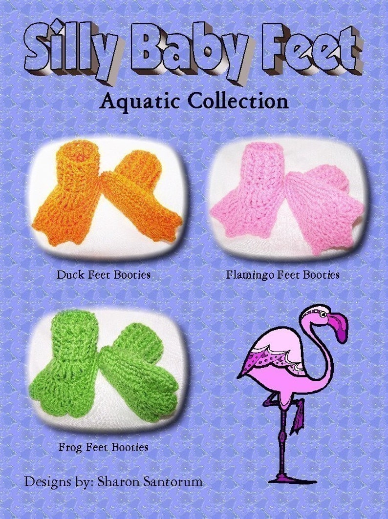 Silly Baby Feet Booties Aquatic Collection Crochet Pattern PDF - INSTANT DOWNLOAD. 