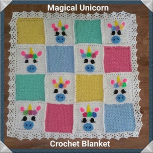 Magical Unicorn Crochet Blanket Pattern - INSTANT DOWNLOAD PDF