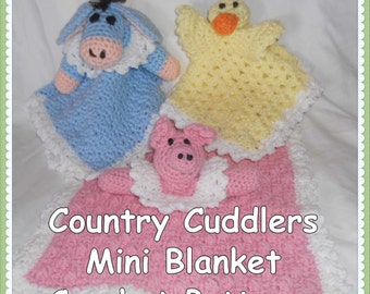 Country Cuddlers Mini Blanket Crochet Patterns - INSTANT DOWNLOAD