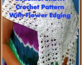 Heirloom Lacy Shawl Crochet Pattern PDF - INSTANT DOWNLOAD