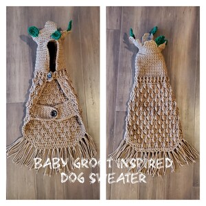 Baby "Root" Inspired Dog Sweater Crochet Pattern - PD