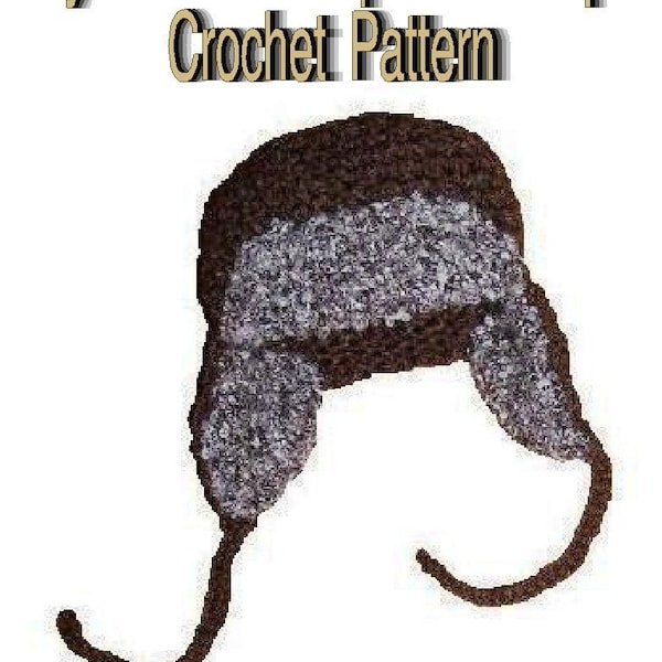 Little Boy's Hunter Cap with Flaps Crochet Pattern PDF - INSTANT DOWNLOAD.