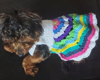Mandala Dog Dress Crochet Pattern - PDF