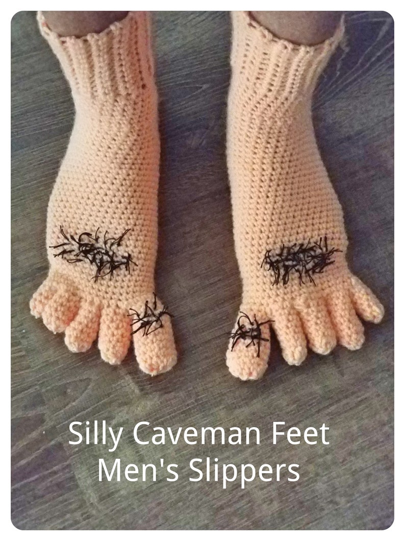 Silly Caveman Men's and Boys Slippers Pattern PDF image 1