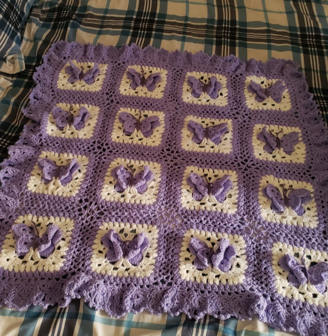 Butterfly Kisses Crochet Baby Afghan or Blanket Pattern PDF Etsy