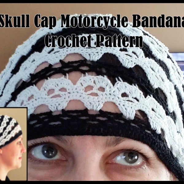 Skull Cap Motorcycle Bandana Crochet Pattern