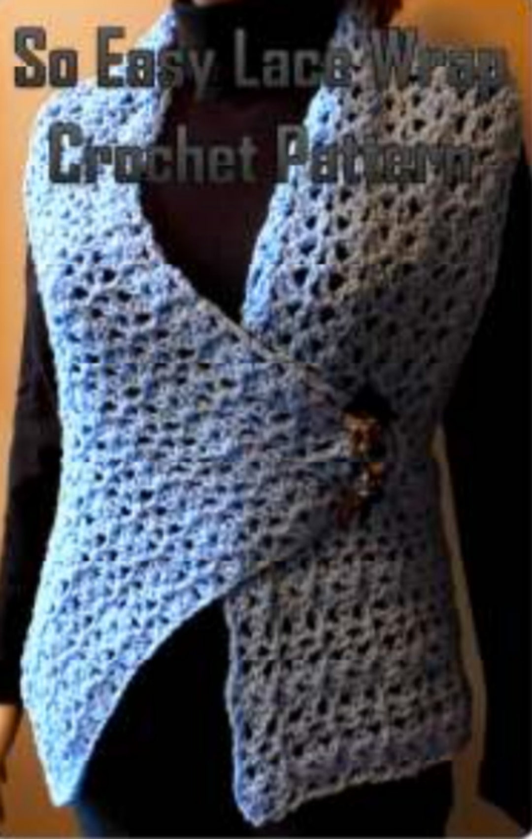 Easy Lacy Wrap Crochet Pattern PDF - INSTANT DOWNLOAD - Etsy