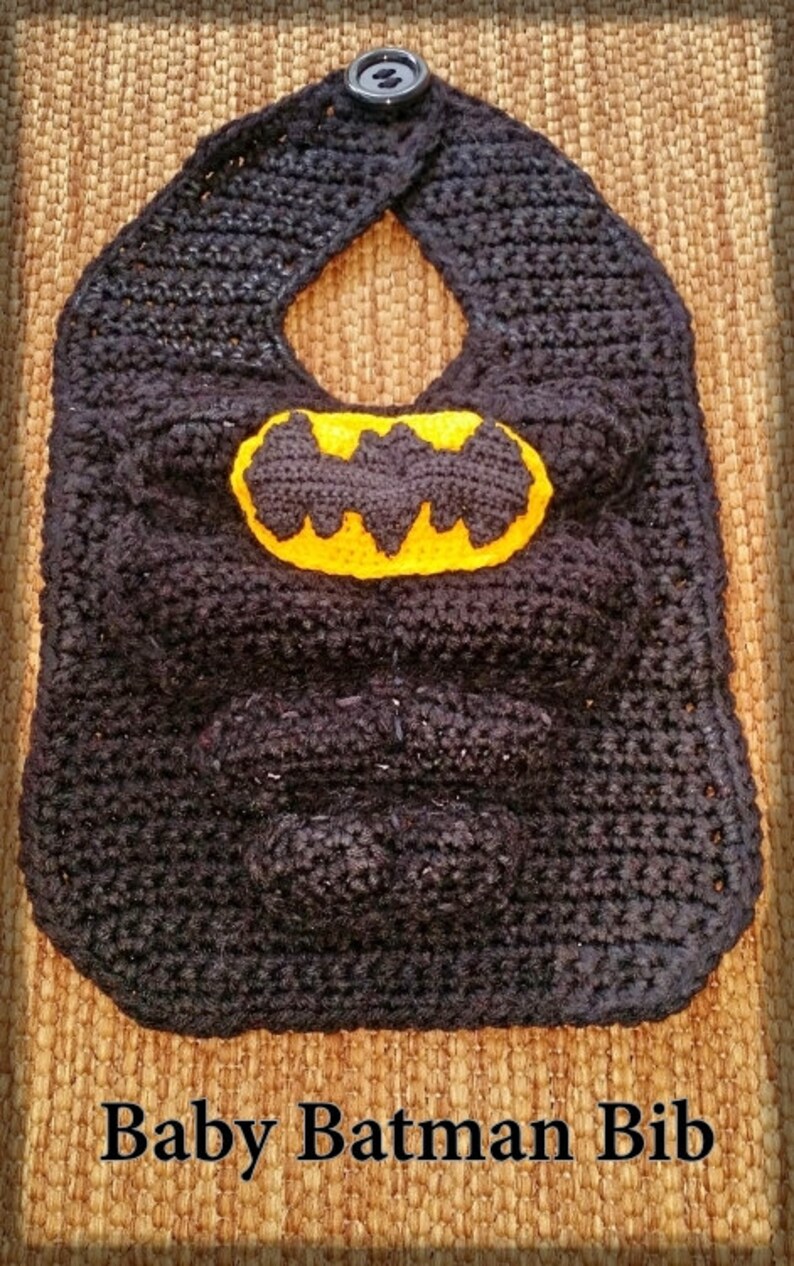 Baby Batman Bib Crochet Pattern PDF INSTANT Delivery Etsy