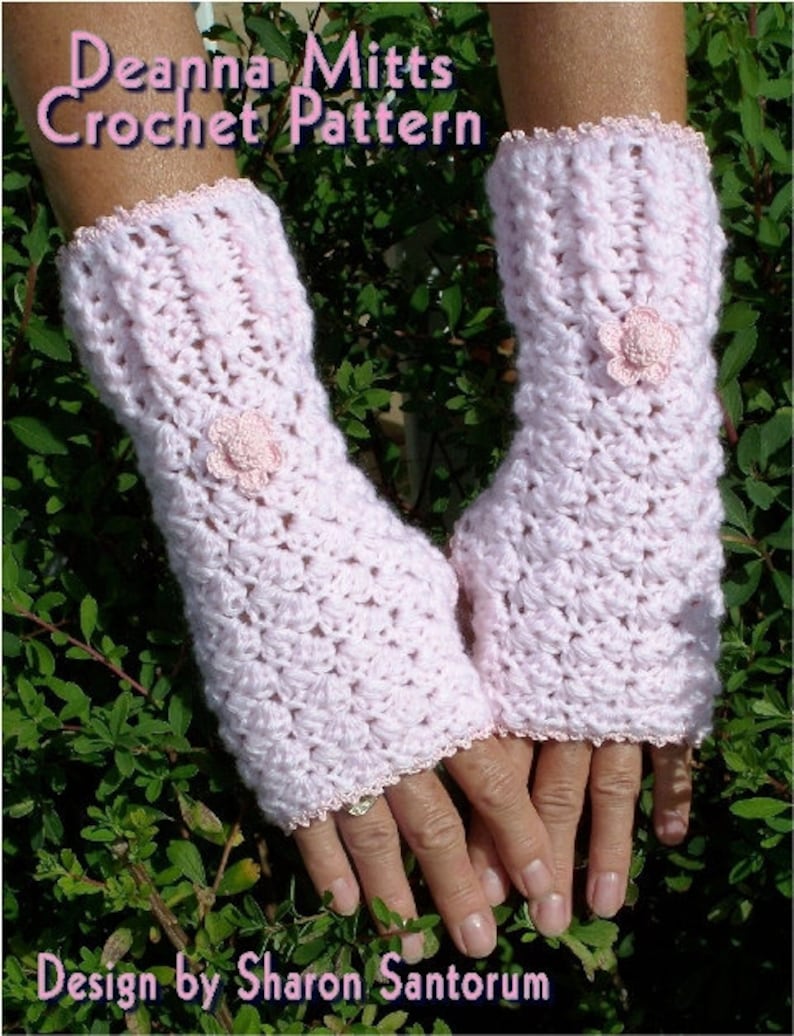 Jeanie Mitts Crochet Pattern
