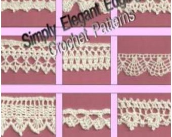 15 Elegant Edgings Crochet Pattern - Pdf