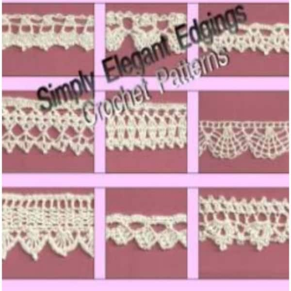 15 Elegant Edgings Crochet Pattern - Pdf