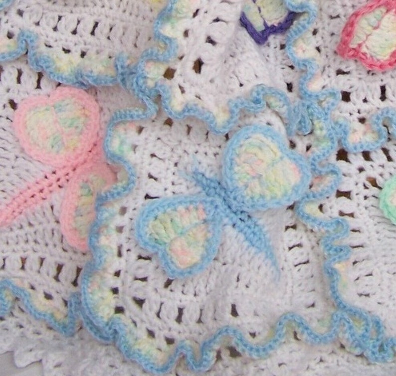 Dragonfly Dreams Crochet Baby Afghan or Blanket Pattern PDF INSTANT DOWNLOAD. image 2