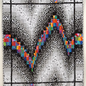 Feuer und Eis Bargello Stil Wandbehang Muster