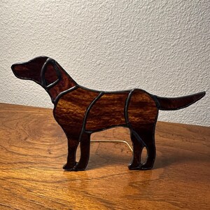 Labrador Stained Glass Ornament: Dog Window & Desk Decor image 3