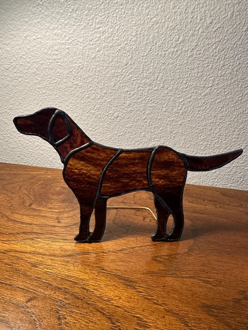 Labrador Stained Glass Ornament: Dog Window & Desk Decor image 3