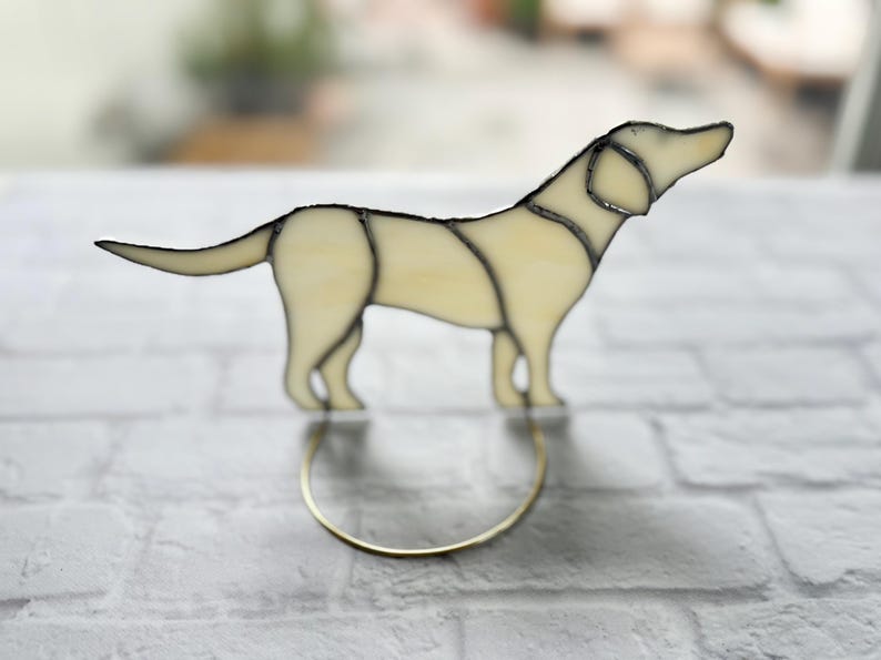 Labrador Stained Glass Ornament: Dog Window & Desk Decor image 4