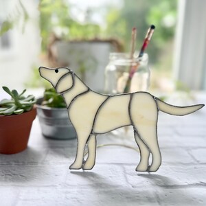 Labrador Stained Glass Ornament: Dog Window & Desk Decor image 6