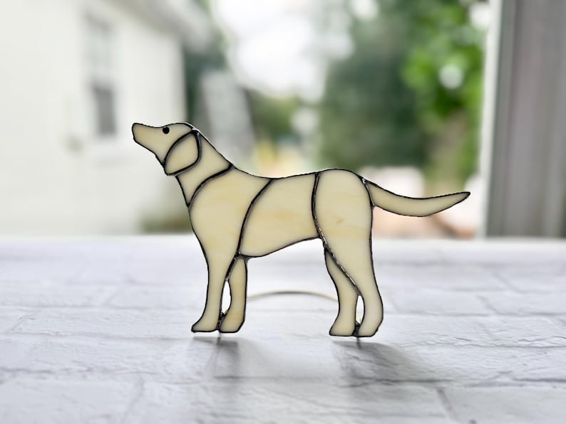 Labrador Stained Glass Ornament: Dog Window & Desk Decor image 5