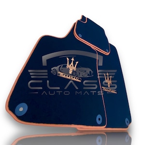 Maserati Velour Floor Mats: Ghibli, Levante, Quattroporte, Grancabrio, Granturismo, Grecale, MC20
