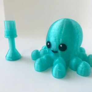 Teal 3D Printed Octopus Fidget Toy: SMALL OCTOS™