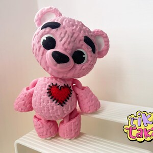 Teddy Heart Love Valentines Day  3-D Printed Toy for Lovers, Partners and Friends