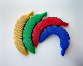 Flexi Banana Fidget Toy Set: Multi-Colored 3D Printed Fun