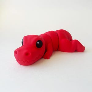 Roter Faulenzer T-Rex: 3D Gedruckter Dinosaurier