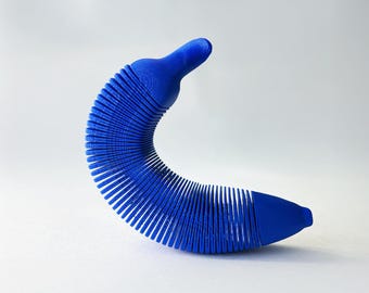 Blue Flexi Banana Fidget Toy for Pretend Tactile STEM Play