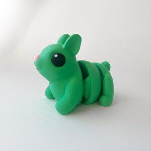 Juguete de conejito de Pascua verde: Conejito de compañía impreso en 3D