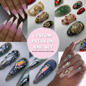 Custom Press on Nails | Luxury Press on Nails | Press on Nails | Custom Nails | Press ons | Glue on Nails