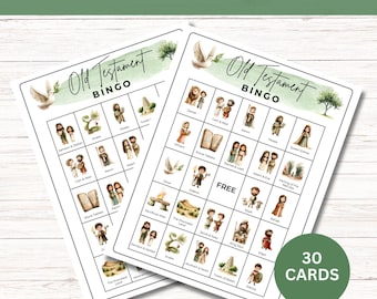 Old Testament Bingo, Bible Stories Bingo Cards, Printable Church Bingo, Youth Group Bible Games, Sunday School Bingo