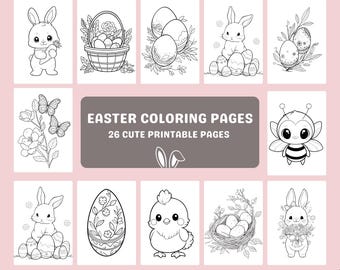 Páginas para colorear de Pascua para niños, libro para colorear de Pascua para imprimir, actividad para colorear de Pascua, actividades para colorear de Pascua para la educación en el hogar