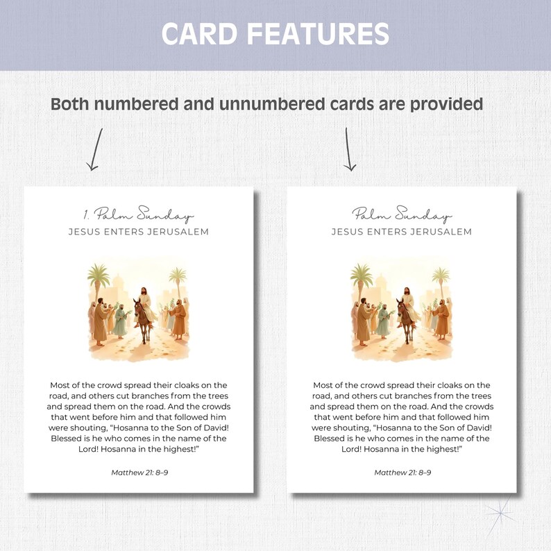 Holy Week Cards for Kids and Families, Kids Christian Easter Story ...