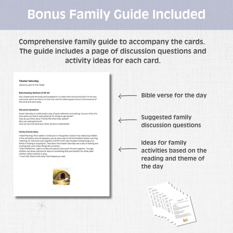 Holy Week Cards for Kids and Families, Kids Christian Easter Story ...