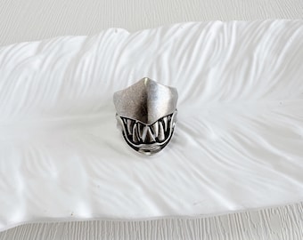 Mythical Beast Ring - Multi-Way Wear Men's Adjustable Open Ring, Fantasy Creature Design | DZSP-216