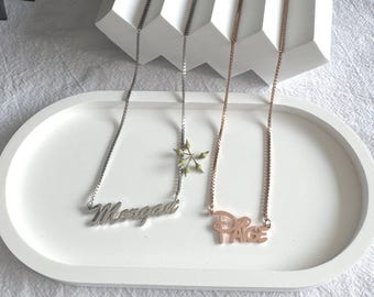 Collier prénom personnalisé plaqué or 18 carats - Bijoux personnalisés DZSP-011