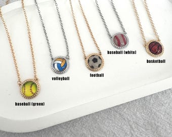 CZ Stein Sport Anhänger Halskette - Athletisch Schmuck Geschenk - DZSP-062