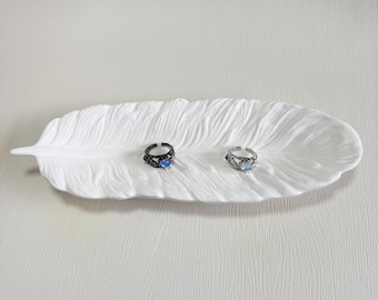 Moonstone Couple's Ring - Unisex Black & White Vintage Adjustable Open Ring, Luxury Statement Jewelry | DZSP-236