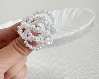 Handwoven Macrame & Bead Adjustable Ring - Boho Chic Multicolor Braided Stackable Ring | DZSP-224