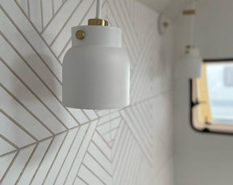 Rombis - 3D Wooden wall panel -White