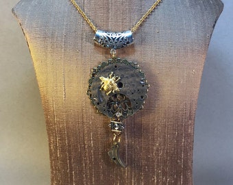 Steampunk Clockwork Medallion Necklace