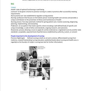 NUR 304 Study guide 1