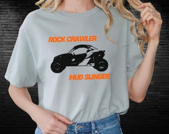 Rock Crawler Mud Slinger T-Shirt, Off-Road Tee, SxS UTV ATV, Unisex Garment-Dyed Shirt, Mudding Apparel, Mud Slinging Gear