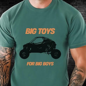 Off-Roading Adventure Men's Comfort Colors T-Shirt, Big Boys Toy Tee, Mudding ATV UTV SxS,