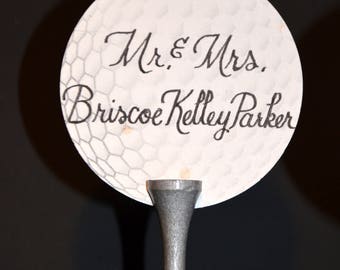 Golf tee Escort Card e Supporto #4 / Segnaposto - Favor