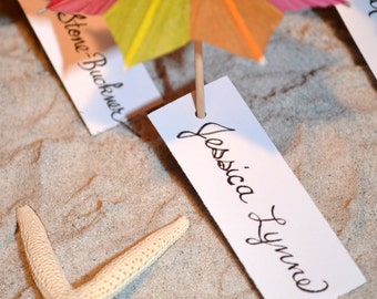 Beach Umbrella Escort Cards/ Favor  2