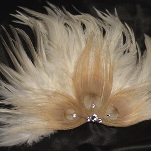 Custom Leaf and Swarovski Crystal Headpiece With Feather Fascinator image 5
