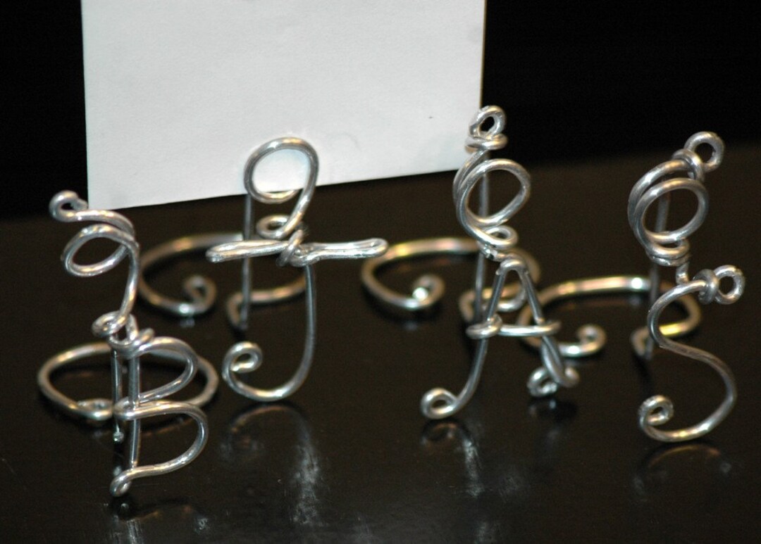 Monogram Place Card Holders/escort Card Holders/favors - Etsy